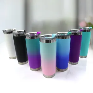 Eco-friendly 20oz Stainless Steel Mug Clear Skinny Tumbler Cups