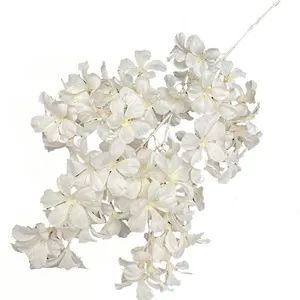 Fleurs de mariage en gros, grandes branches artificielles de Plumeria <span class=keywords><strong>Rubra</strong></span> en soie, fleurs œuf suspendues artificielles - Product Image 1