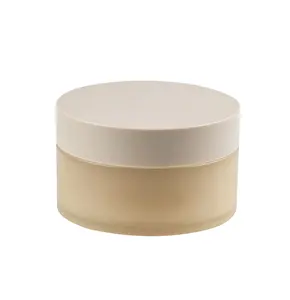 Barattolo di crema a doppio strato confezione cosmetica per la cura della pelle in PP con cucchiaio da 100g con finitura opaca Eco Friendly vuoto 100g lungo