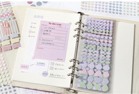 Ensemble d'autocollants de base colorés à points et formes, autocollants pastel à points et cercles pour Bullet Journal, formes géométriques multicolores de base