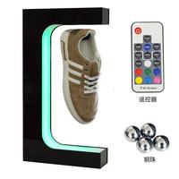 Exhibidores Magnéticos Levitantes con Luz LED Giratoria de Colores para Zapatos, con Bola de Acero Ajustable, de Alta Calidad para Dropshipping