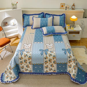 Housse de lit 100% coton, 3 pièces, avec une couette d'été et <span class=keywords><strong>deux</strong></span> taies d'oreillers, <span class=keywords><strong>pour</strong></span> la maison et l'hôtel - Product Image 5