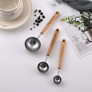 Syh1220 Stainless Steel <b>Coffee</b> Scoop Wooden Handle Walnut Wood Long Handle Measuring <b>Spoon</b> Elegant Metal Tablespoon <b>Spoons</b> for - Product Image 4