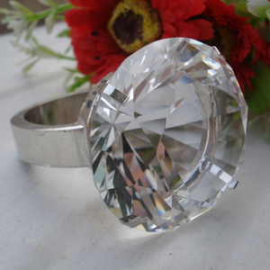 MH-9380 Rõ Ràng thủy tinh kim cương pha lê khăn ăn nhẫn kim cương vòng khăn ăn khăn ăn chủ - Product Image 4