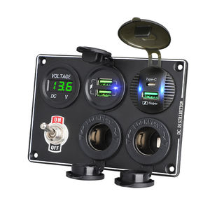 Chargeur de voiture double USB, <span class=keywords><strong>prise</strong></span> 12V, panneau d'interrupteur marin 22.5W + 22.5W, vente en gros - Product Image 4