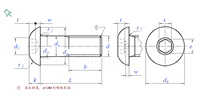 Vis à tête cylindrique en oxyde noir facile à installer Vis à tête cylindrique à tête cylindrique ISO7380