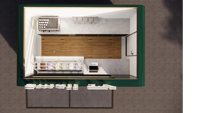Maison moderne en conteneur, bar, mini-maison, maison préfabriquée, kiosque, café en conteneur, café, abri de jardin, maison préfabriquée prête à être expédiée
