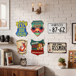 Letrero Metálico Vintage al por Mayor, Placa Decorativa de Metal Retro para Motocicletas y Herramientas Eléctricas, Letreros para Exteriores, Placa de <span class=keywords><strong>Matrícula</strong></span> - Product Image 1