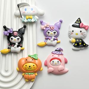 ฮาโลวีนน่ารักนักมายากลเคทีลูกแมวผู้เก็บเกี่ยวกระต่ายเรซินตกแต่งงานฝีมือ DIY เคสโทรศัพท์ขยะเสน่ห์อุปกรณ์ผม - Product Image 1