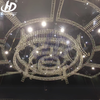 Structure de scène en aluminium personnalisable pour événements intérieurs/extérieurs, avec éclairage et truss de type spigot, formes variées et système de truss circulaire