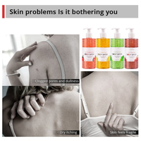 Sanbest — Gel exfoliant biologique, lavage du corps blanchissant, bain-douche, exfoliant, fruits Vegan naturels, gommage