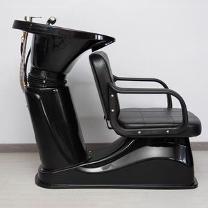 Fauteuil de lavage moderne en similicuir avec fonctions de massage pour salon de coiffure, institut de beauté et salle de sport - Product Image 3