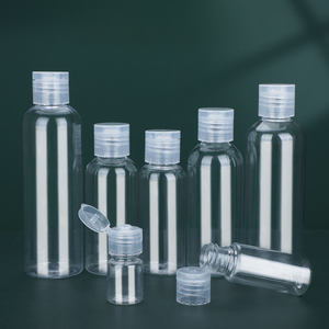 Vente en gros de flacons cosmétiques en PET transparent de 120 ml avec bouchon à clapet, emballage cosmétique rechargeable pour les soins de la peau et des cheveux - Product Image 2