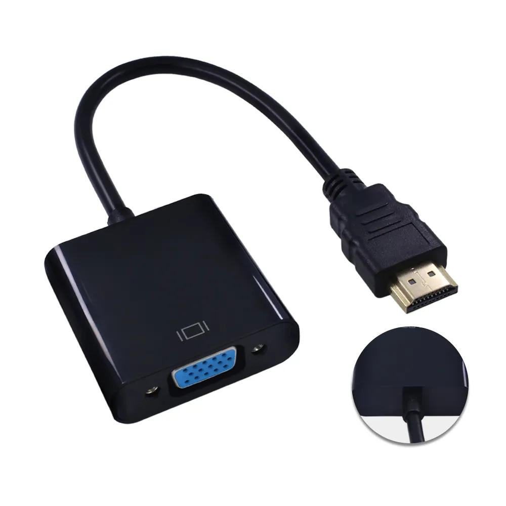 TISHRIC VGA 케이블 HD 1080P HDMI 호환 VGA 케이블 디지털 아날로그 오디오 변환기 태블릿 노트북 PC TV에 대 한 Famale 남성