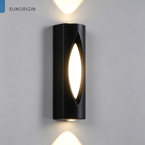 Lámpara de Pared LED para Exteriores, Moderna, Cuadrada, Decorativa, Blanco Cálido, 220V 9W, de Aluminio, Impermeable, para Uso en Interiores/Exteriores - Product Image 1