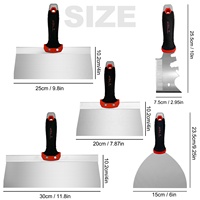 Kit de réparation murale 5 pièces, ensemble de grattoirs en aluminium, spatule à mastic de 6 pouces et truelle à peinture de 3 pouces pour la peinture sur cloisons sèches