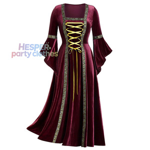 HP Vintage <b>Royal</b> Clothing Medieval Costumes Carnival <b>Party</b> Cosplay Costume Middle Ages Retro Style Long <b>Dress</b> - Product Image 1