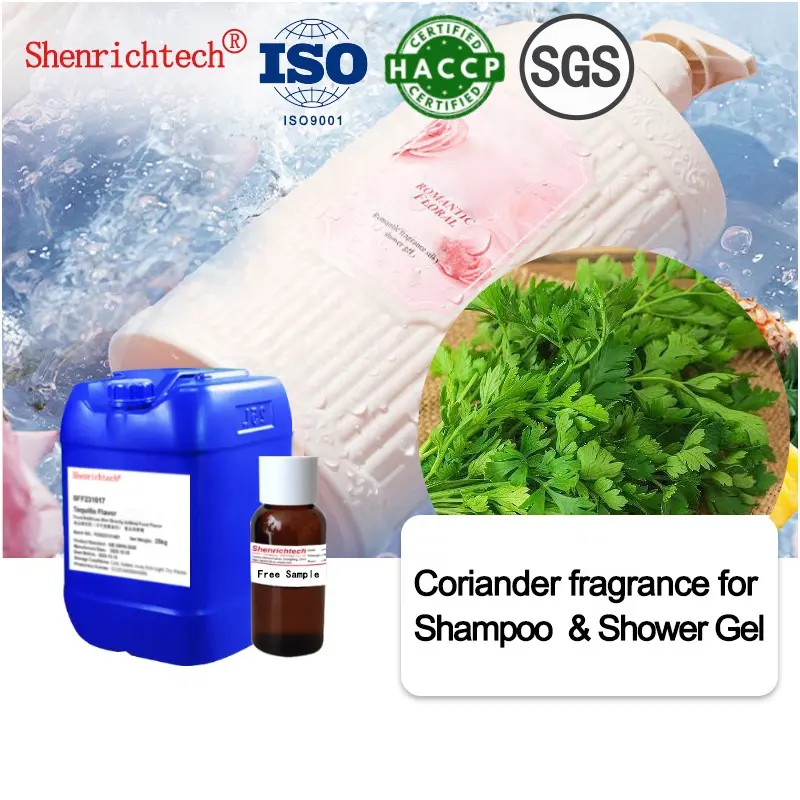 Planta de baño y ducha geles fragancias con melocotón perejil cedro cilantro aroma fragancia aceite para ducha gel champú tableta