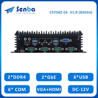 C5750Z-C6  I5-8265U 2x LAN 2x DDR4 6x COM 6x USB Emplacement SIM SATA MSATA M.2 Mini-PCIE 12V Mini PC Industriel en vrac