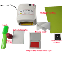 Ventes d'Usine 1 Kit Mini Machine à Tampon en Caoutchouc UV Polymère 36W avec Liquide Polymère pour Fabrication de Tampons