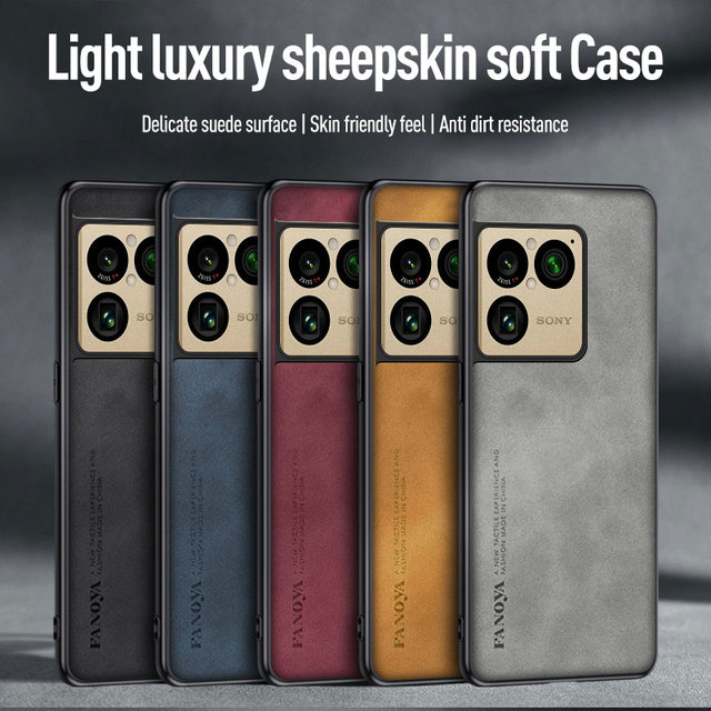 Luxury Business Man Phone Case for Sony Xperia 1 VIII 5G 2026 / 8 Gen Sheepskin Leather All-inclusive Lens Back Cover