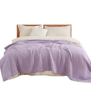 100% Organic Cotton Woven Muslin <b>Throw</b> <b>Blanket</b> Lightweight & Breathable All Seasons Adult Use by harshit international india - Product Image 1