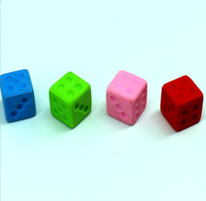 Custom Printed Square TPR <b>Dice</b> Eraser Promotional Ink Eraser Style - Product Image 3