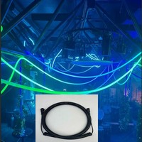 DMX Siyah 360 RGB Led Silikon Tüp Neon Flex Gece Kulübü Dekorasyon Lambaları Siyah Neon Halat Tüp Rave Müzik Festivali için