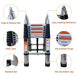 Đa chức năng a-khung thang Hợp kim nhôm Kính thiên văn có thể điều chỉnh chiều cao kỹ thuật gấp thang - Product Image 4