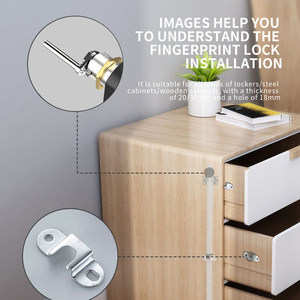 Coffre intelligent petite empreinte digitale biométrique armoire à fichiers serrure tiroir empreinte digitale vêtements serrure pour bureau maison - Product Image 4
