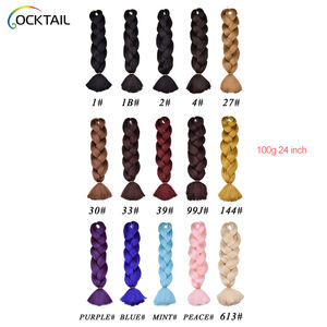 <span class=keywords><strong>Kanekalon</strong></span> fibra Jumbo trenza diferentes colores y longitud Jumbo trenzado de <span class=keywords><strong>pelo</strong></span> para elegir - Product Image 2