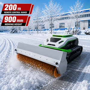Global Cheapest Rubber Crawler Lawn Mower Gasoline Engine <b>Mini</b> <b>Robotic</b> Lawn Mower with Snow Sweeping Roller Brush - Product Image 1
