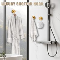 Crochets à ventouse pour douche - Supports pour serviettes, peignoirs et éponges à suspendre dans la salle de bain, fixation sur les portes de douche en verre.