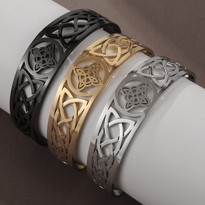 Women's &amp; Men's Witch <strong>Knot</strong> <strong>Bracelet</strong> - Adjustable Open Cuff Stainless Steel Bangles <strong>Knot</strong> Jewelry for Men and Women NZBR-00156 - Product Image 6