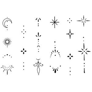 Tatouage personnalisé impression temporaire soleil lune autocollants de tatouage personnaliser décoration corps autocollant de tatouage - Product Image 2