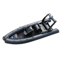 Ce bateau pneumatique rigide de luxe (RIB) pour l'aviron et la pêche en matériau Hypalon FRP avec moteur hors-bord pour les sports nautiques