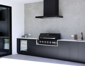 ตู้ครั<span class=keywords><strong>ว</strong></span>กลางแจ้งสีดำ VERMONHOUZZ สำหรับขายส่ง พร้อมเกาะคอนกรีตและเตาปิ้งย่างในตั<span class=keywords><strong>ว</strong></span> สำหรับงานจัดสวนเชิงพาณิชย์ - Product Image 3