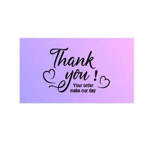 Various styles custom thank you cards amazon waterproof English gift card