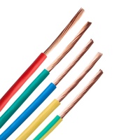 Câbles électriques BVR à âme en cuivre, isolation PVC, haute résistance, tension nominale 450V/750V, section transversale 1,5 mm², 16 AWG