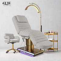 Table de massage électrique chauffante QUHE pour salon de beauté, chaise de podologie médicale, lit de soin esthétique pour esthéticienne, visage et cils