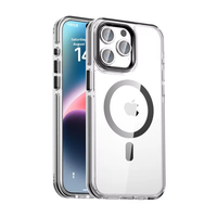 Coques de téléphone magnétiques mates dépolies antichoc avec dos semi-transparent anti-traces de doigts pour iPhone 17 16 15 14 Pro Max