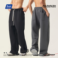 Ensemble de survêtement à capuche sans poche de marque propre, 2 pièces, impression personnalisée, ensemble de survêtement ample pour homme