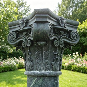 Tavolino <span class=keywords><strong>da</strong></span> Esterno in Marmo Massiccio Stile Colonna Romana e Greca per Arredamento Casa, Esposizione, Matrimoni, Natale, Pasqua - Product Image 4