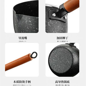 Non-Stick Frying Pan Multi-Use Household Soup <b>Pot</b> <b>For</b> Cooking Stir Fry Steam <b>Induction</b> Compatible With Maifan Stone Coating - Product Image 2