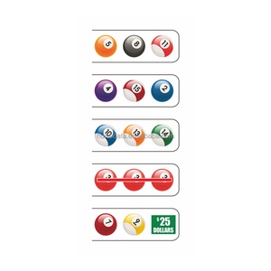 Boletos de tracción con cinco ventanas, temática de billar, para juegos de azar, precio al por mayor - Product Image 5