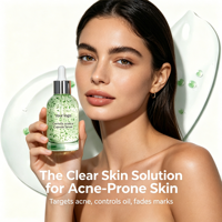 Sérum Visage Anti-Âge et Réparateur à l'Acide Hyaluronique et à la Centella Asiatica, Éclaircissant et Régulateur de Sébum, à la Niacinamide – Vente en Gros