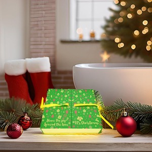 Advent Festival <b>Calendar</b> Box, DIY refillable Airborne Festival <b>Calendar</b> Christmas Gift Box (Green) Customizable - Product Image 6