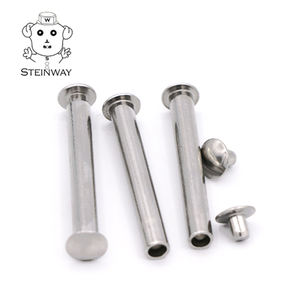 Fabricants chinois de rivets semi-tubulaires à double capuchon, rivets tubulaires à tête plate, rivets mâles-femelles en acier inoxydable - Product Image 4