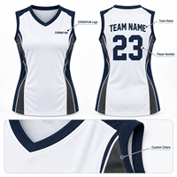 Maillot de volley-ball personnalisé sans manches pour femmes, maillot d'équipe sublimé, uniforme de club et d'école, OEM