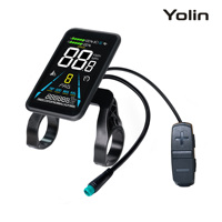 Écran LCD Yolin YL-81F pour vélo électrique, tableau de bord de vélo électrique 36V 48V 52V pour écran de remplacement de vélo électrique à pneus larges
